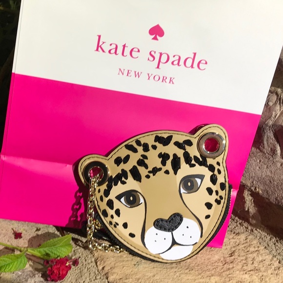 Kate Spade  Leather Leopard Coin purse - Picture 5 of 7